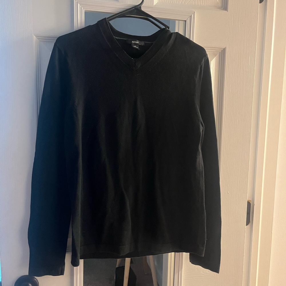 Alfani Men's Classic Black V-Neck Sweater